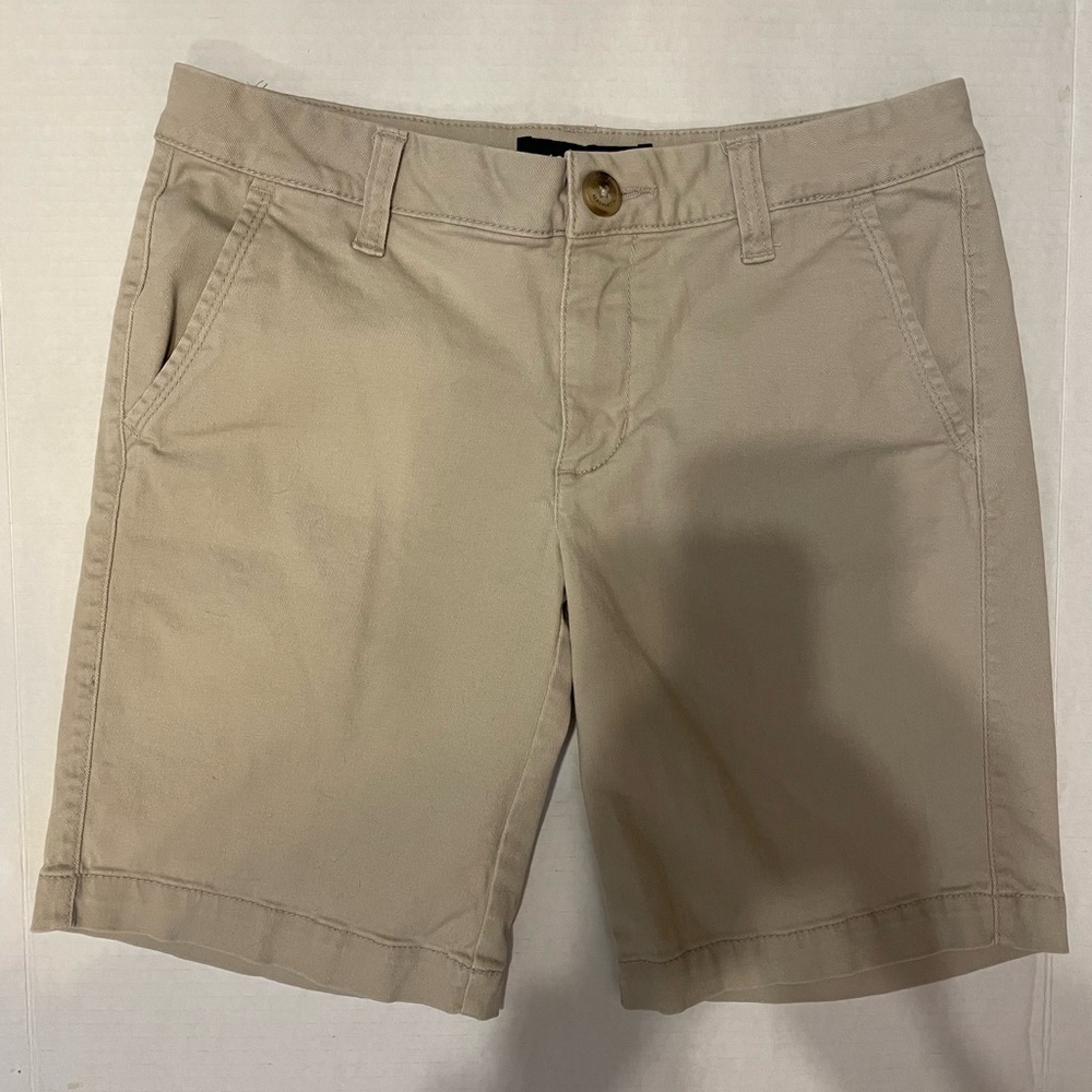 Aeropostale Tan 9” Bermuda Shorts Size 2